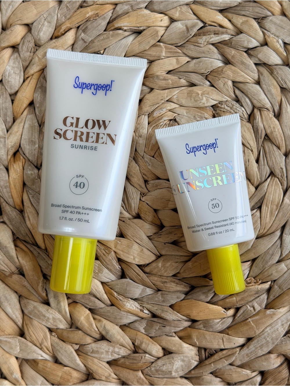 NEW! Supergoop! Sunscreen Duo – Glowscreen SPF 40 + Unseen Sunscreen SPF 50